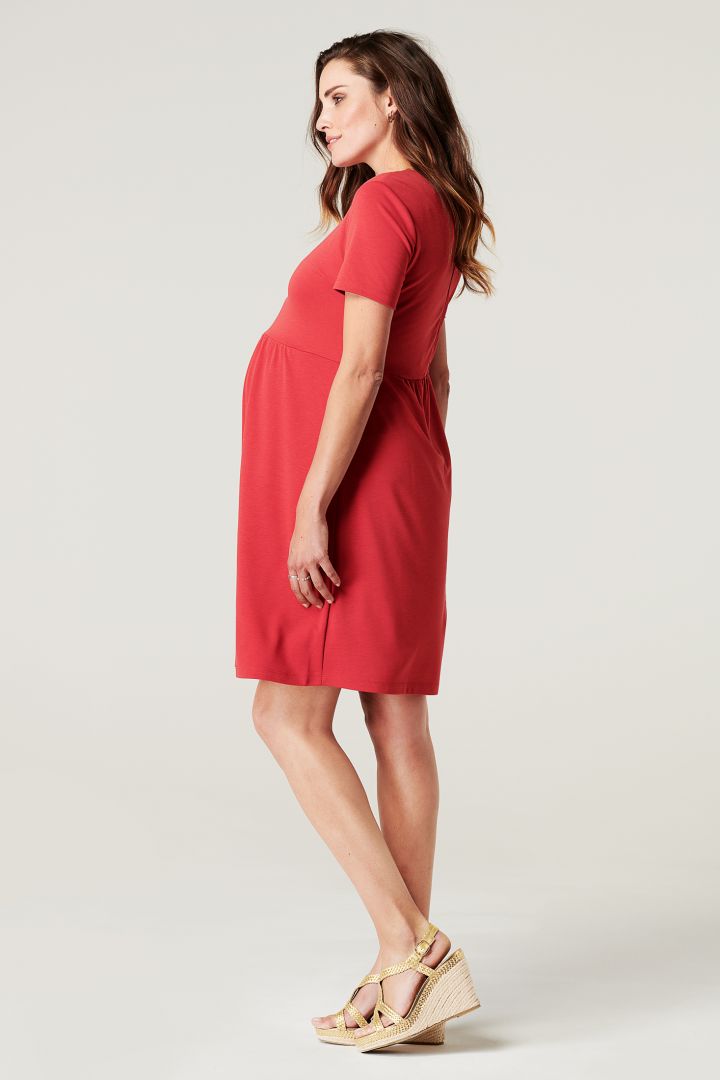 Maternity Dress with Round Neckline
