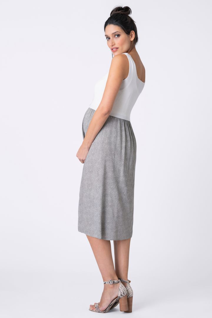 Maternity and Nursing Dress with Vest Top