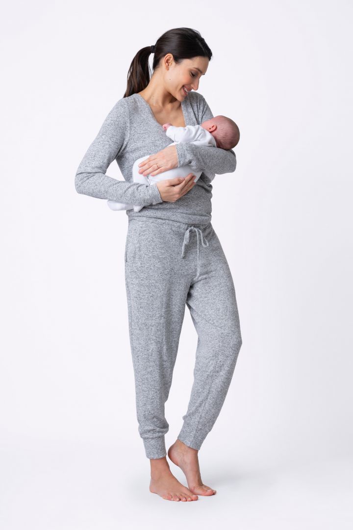 Ultra-soft maternity and nursing jumpsuit