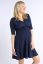 Preview: Ecovero Maternity and Nursing Dress with Post Partum Shpaing Top navy