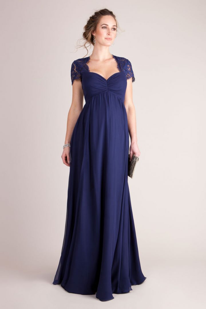 Chiffon Maternity Gown with lace back