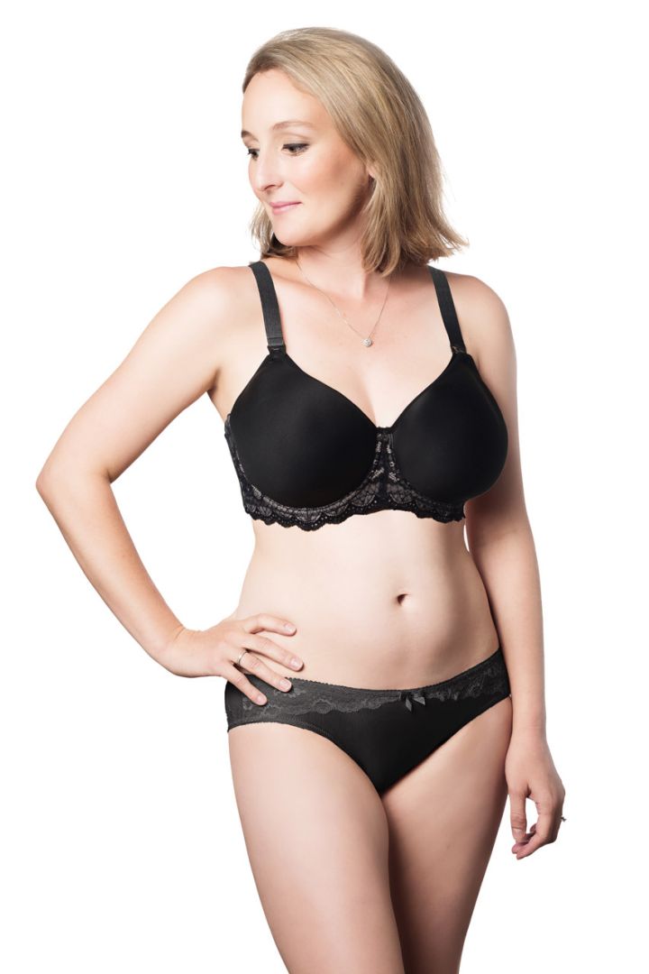Maternity and Nursing full-cup Bra with Lace black