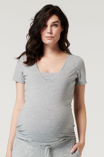 Lounge Maternity and Nursing Shirt with V-neckline