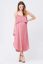Preview: Double-Layered Maternity and Nursing Dress with Spaghetti Straps, pink