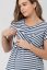 Preview: Maternity and Nursing Shirt Striped navy / white