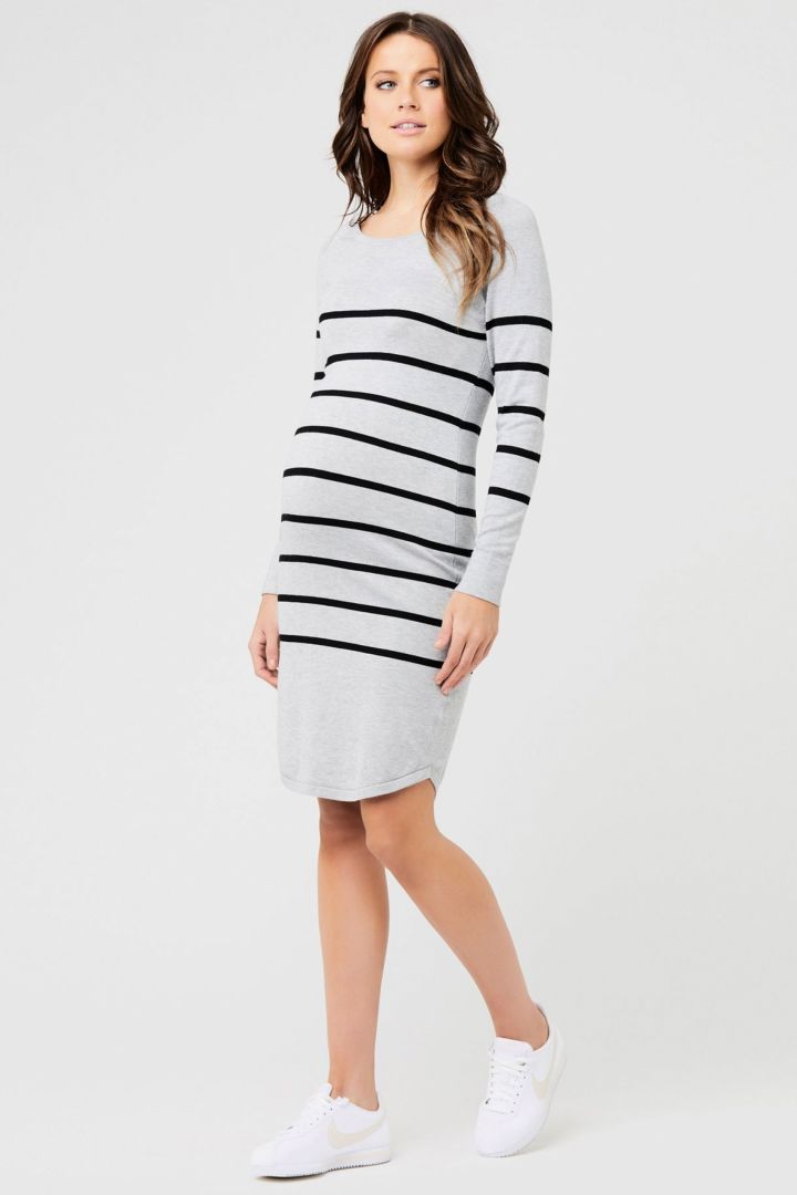 Maternity Dress with Stripes