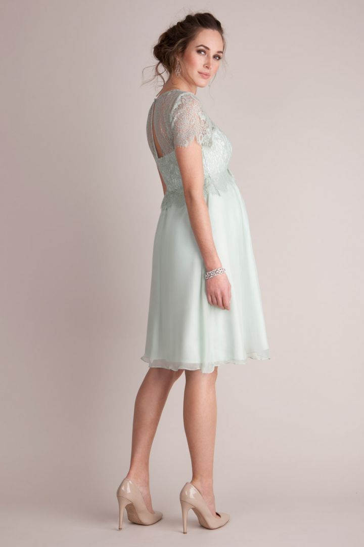 Chiffon Maternity Dress with Lace