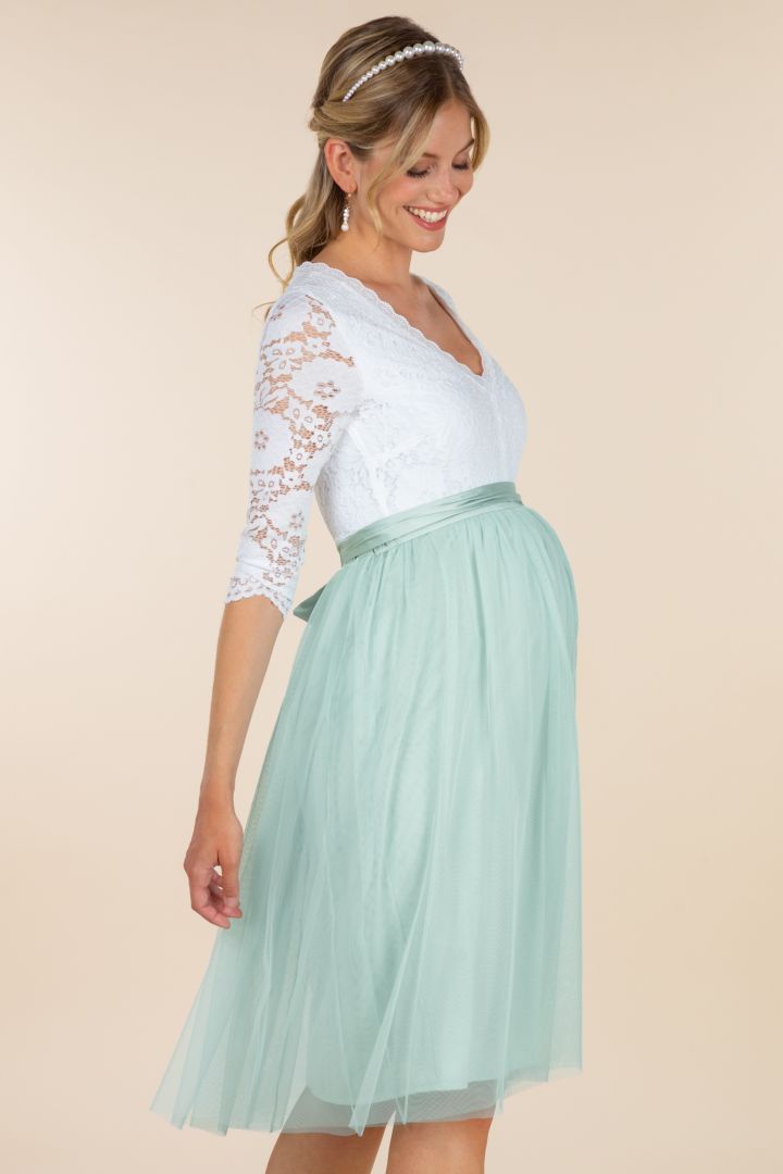 Midi Maternity Wedding Skirt Tulle mint