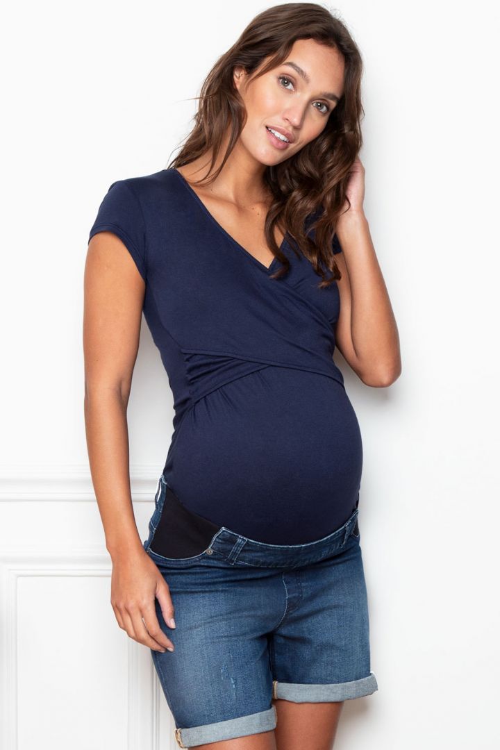 Maternity Jeans-Shorts without Band