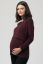 Preview: Maternity and Nursing Shirt with Rib Structure wine red