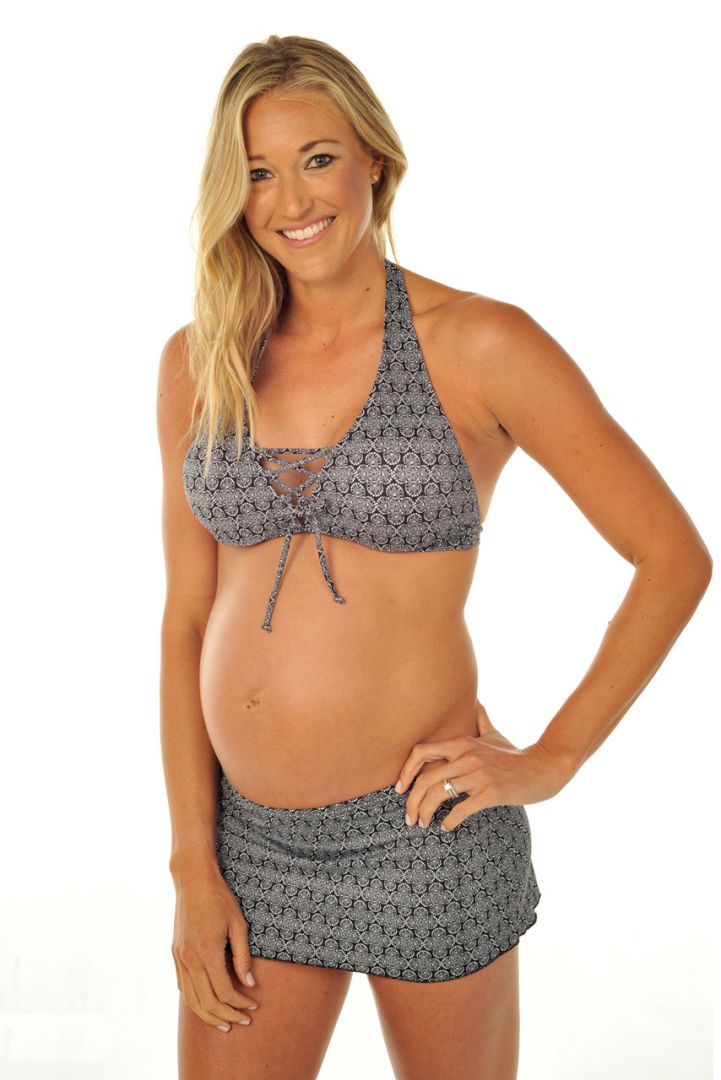 Skirted Maternity Bikini print