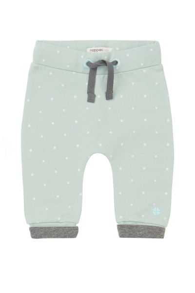 Organic Baby Trousers with Stars Print sage