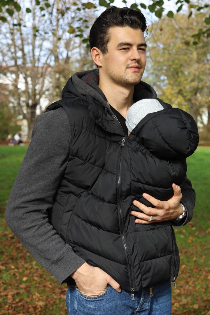 Dad 2-in-1 Eco Vest with Baby Carrier Insert black