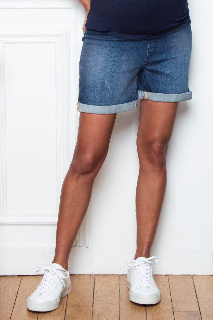 Maternity Jeans-Shorts without Band