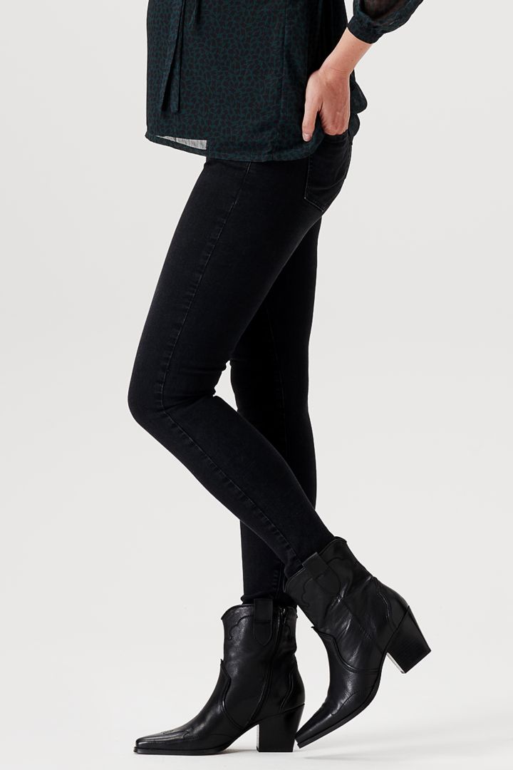 Skinny Maternity Jeans with Overbelly Waistband dark grey