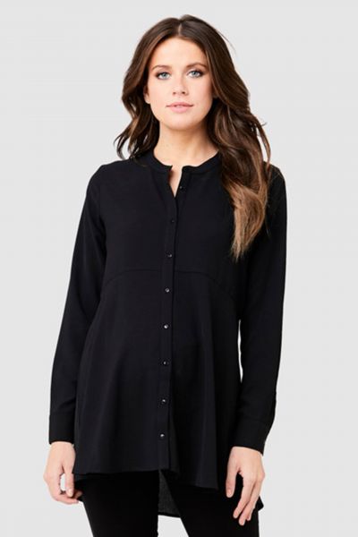 Peplum Maternity and Nursing blouse black