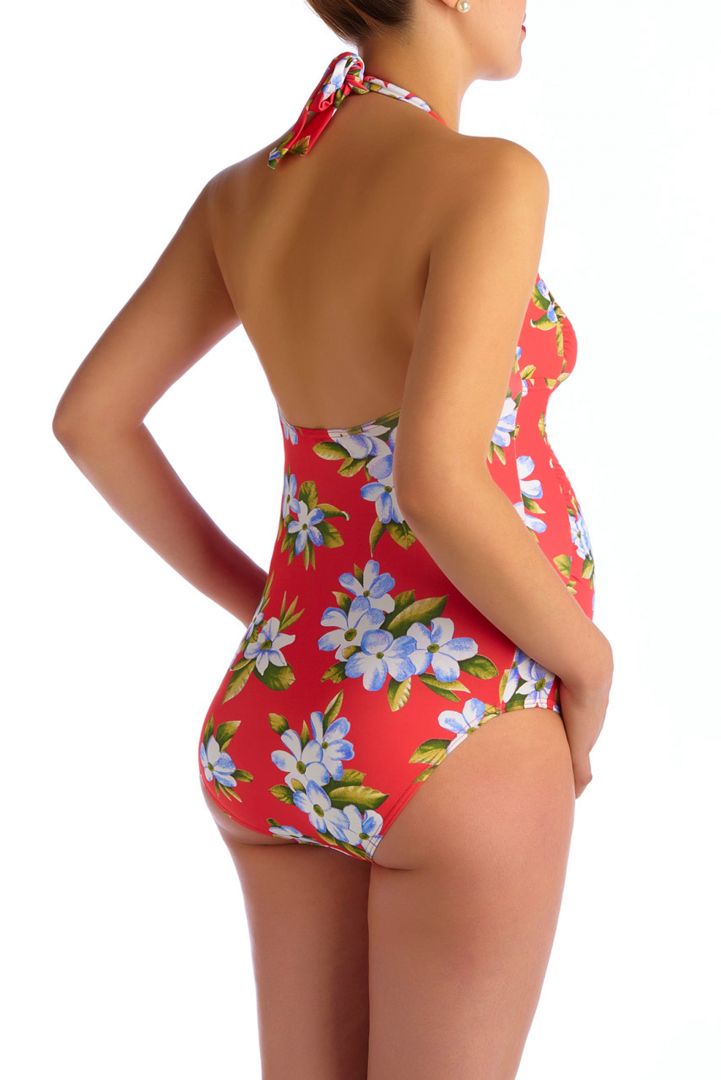 Maui Hibiscus maternity swimsuit