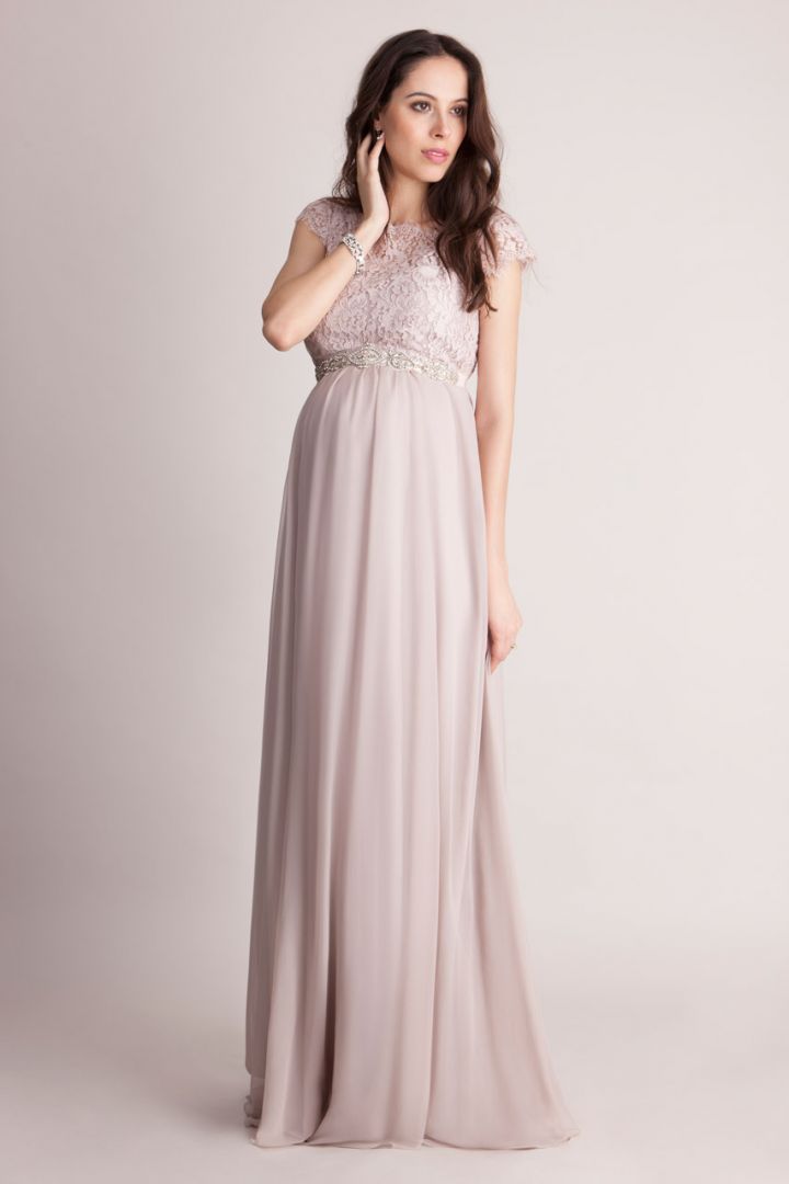 Silk Maternity Gown with lace
