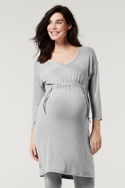 Lounge Maternity and Nursing Tunic light grey