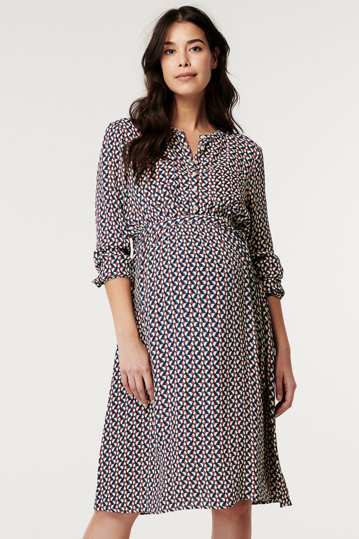 Maternity and nursing Dress with Graphic Print