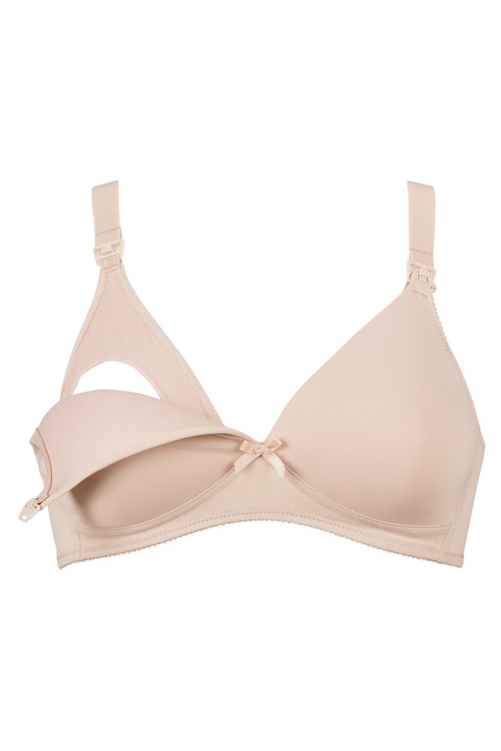Maternity and Nursing Bra with Form Cups, Nude