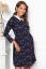 Preview: Maternity and Nursing Dress with Peter Pan Collar and Flower-Print