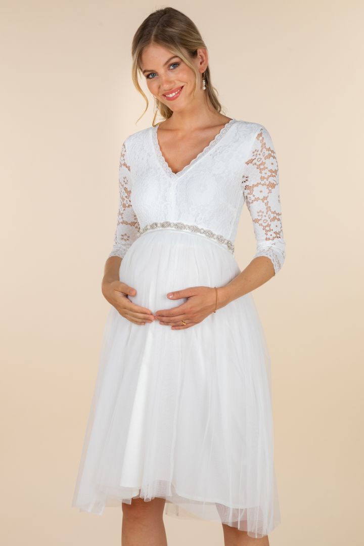 Midi Maternity Wedding Skirt Tulle ivory