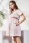 Preview: Streifen Umstands-Hemdblusenkleid rosa
