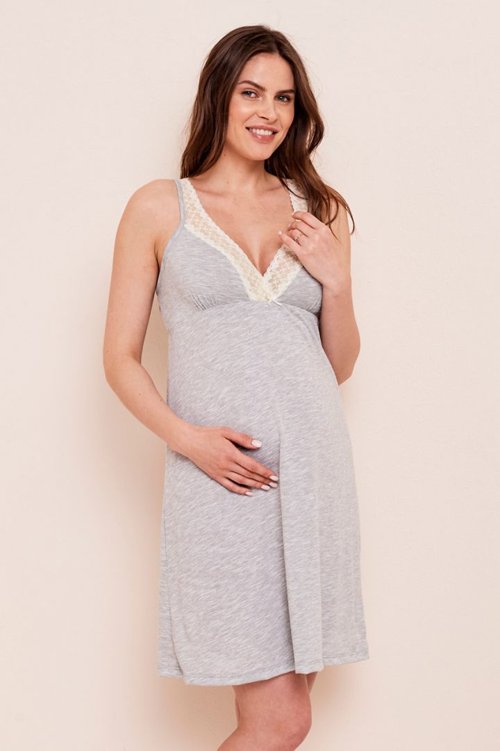Maternity and nightgown with lace details