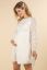 Preview: Mini Maternity Wedding Lace Dress with Puffed Sleeves