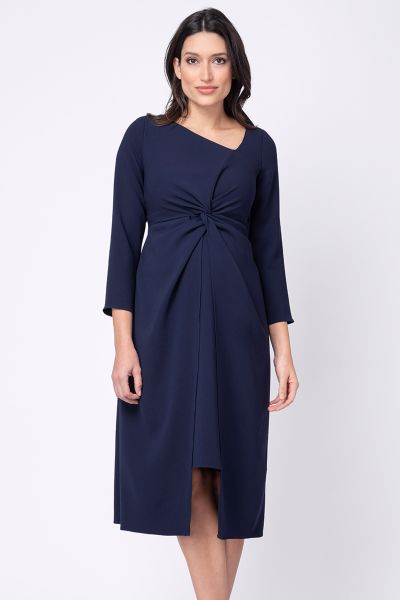 Maternity dress with knot detail, dark blue