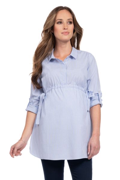 Maternity and Nursing Shirt with Drawstring Feature