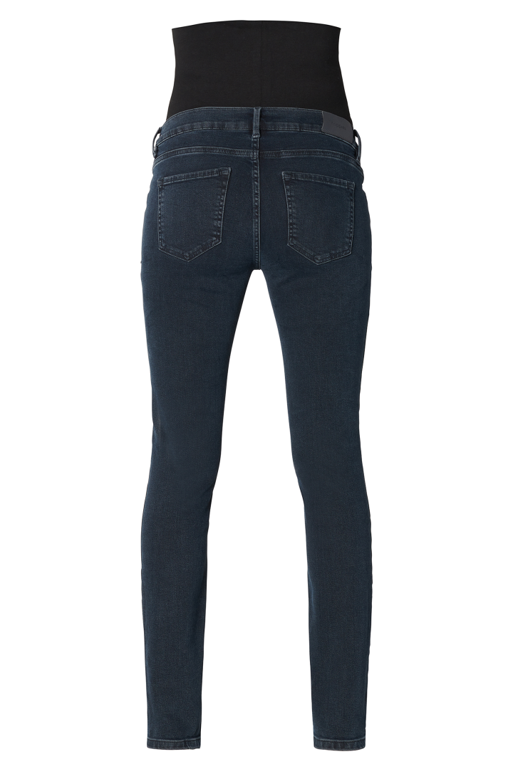 Skinny Maternity Jeans with Overbelly Waistband dark blue