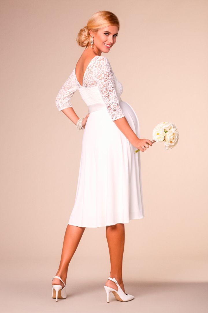 Maternity Wedding Dress with Open Back