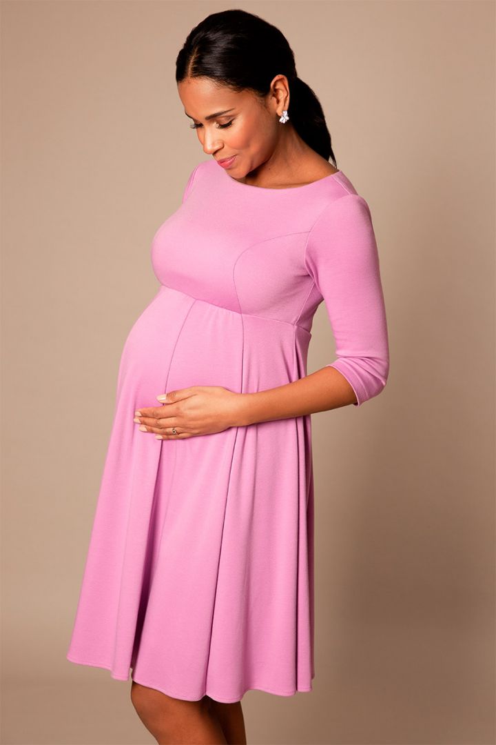 Maternity Dress with Submarine Neckline Rose