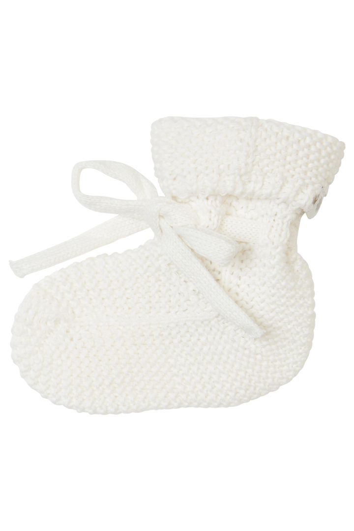 Organic Baby Knitted Shoes white