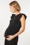 Preview: Organic Maternity Top with Ruffle Sleeves black