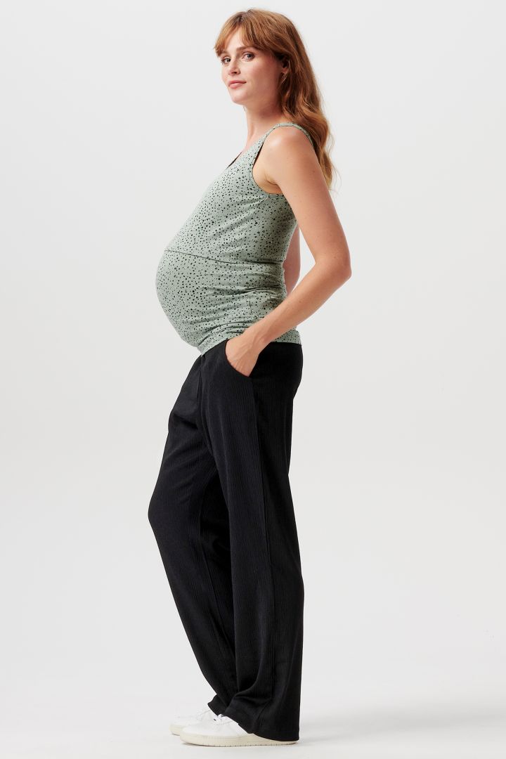 Pull On Maternity Trousers Wide Leg