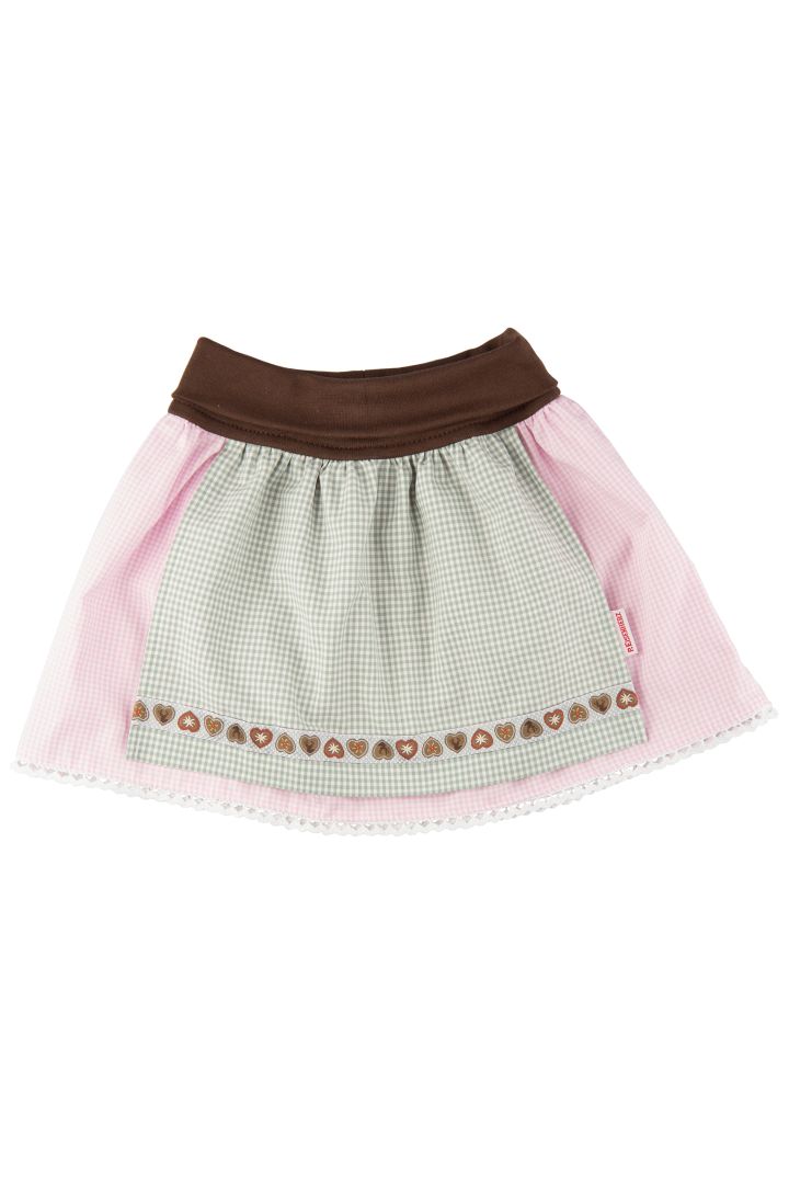 Traditional Skirt Alpine Love with Apron pink