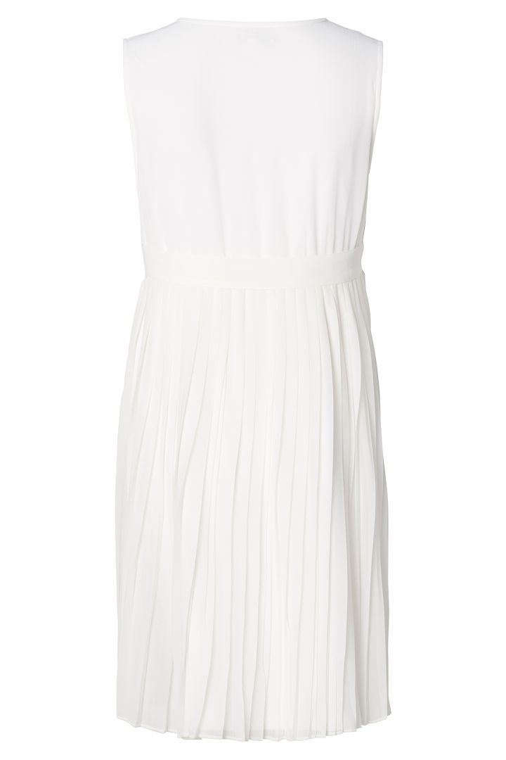 Eco Pleated Maternity Dress white