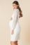 Preview: Figure-hugging Maternity Wedding Dress with Stand-up Collar