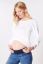 Preview: Modal Round Neck Maternity Shirt white
