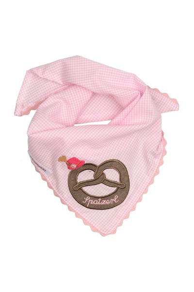 Traditional Scarf with Zigzag Edge pink