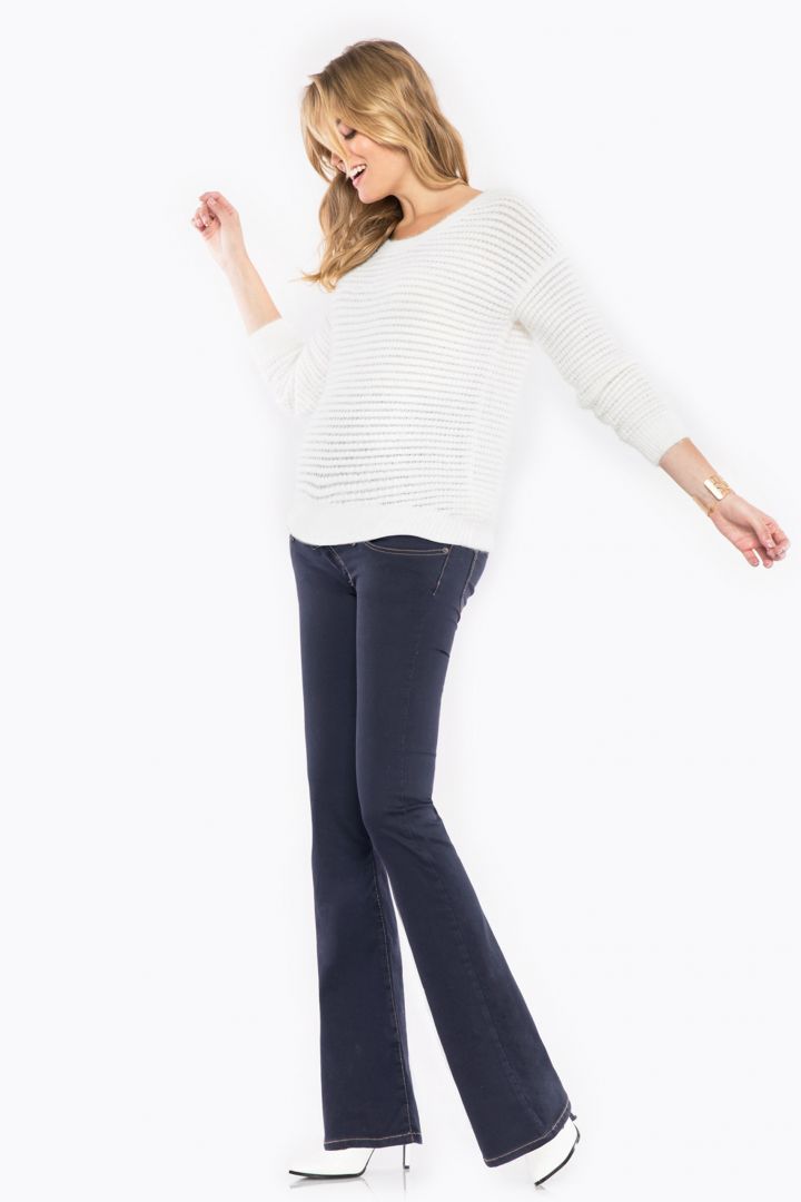 Bootcut Maternity Jeans with Seamless Band
