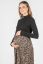Preview: Maternity Dress with Rib Knit Top and Leo Print