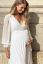 Preview: Maternity Wedding Dress in Wrap Style with Pleats