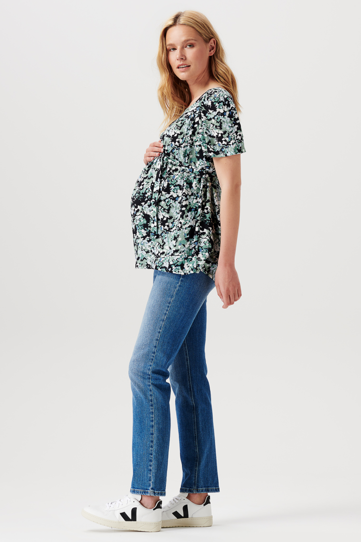 Maternity Blouse with Allover Print