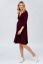 Preview: Maternity and Nursing Dress with Knot Detail 3/4 Sleeve bordeaux