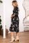 Preview: Midi Maternity and Nursing Dress with Leaves Print
