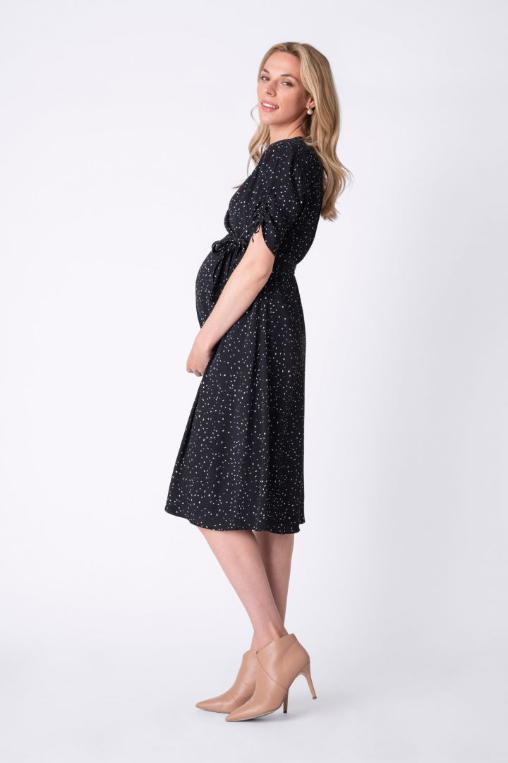 Maternity and Nursing Knee Length Wrap Dress